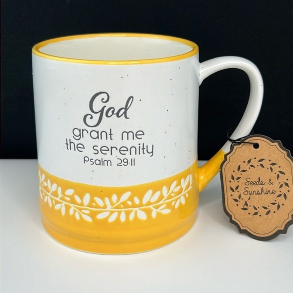 Seeds & Sunshine - 3/$48 - ‘God grant me the serenity’ ceramic mug. NWT Firm!